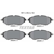 TEXTAR 2422201 Колодки Q+ передние для SUBARU Impreza WRX (2014+) I Forester XT I Outback (3.6R 2010+)
