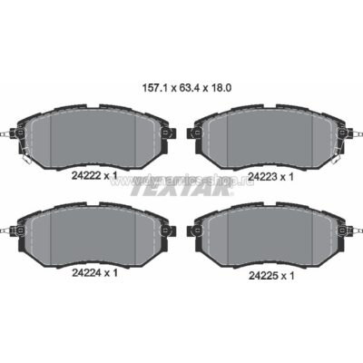 TEXTAR 2422201 Колодки Q+ передние для SUBARU Impreza WRX (2014+) I Forester XT I Outback (3.6R 2010+) TEXTAR 2422201 Колодки Q+ передние для SUBARU Impreza WRX (2014+) I Forester XT I Outback (3.6R 2010+)