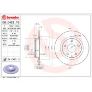 BREMBO 08.C423.11 Disc rear for MAZDA 6 I Atenza sedan アテンザ セダン
