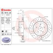 BREMBO 09.7813.2X Disc Xtra rear for SUBARU Impreza WRX STI I Forester STI I 5x114.3 I 316x20mm