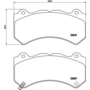 BREMBO P 37 018 Колодки передние для CHEVROLET Camaro, JEEP Grand Cherokee SRT8