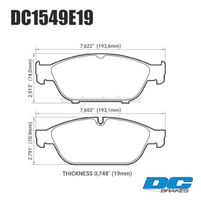 DC BRAKES DC1549E19 Колодки RT.2 передние для AUDI A6 Allroad I A7 I A8 DC BRAKES DC1549E19 Колодки RT.2 передние для AUDI A6 Allroad I A7 I A8