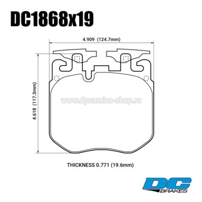 DC BRAKES DC1868P19 Колодки STR.S+ передние для BMW 3 серии Touring, 5 серии I 6 серии Gran Turismo I X5 I X6 I X7 DC BRAKES DC1868P19 Колодки STR.S+ передние для BMW 3 серии Touring, 5 серии I 6 серии Gran Turismo I X5 I X6 I X7