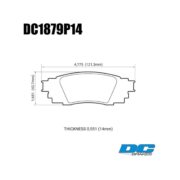 DC BRAKES DC1879P14 Колодки STR.S+ задние для TOYOTA Camry I Rav4, LEXUS ES I UX