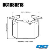 DC BRAKES DC1880E18 Колодки RT.2 передние для BMW M2 I M3 I M4 I BMW Performance Caliper