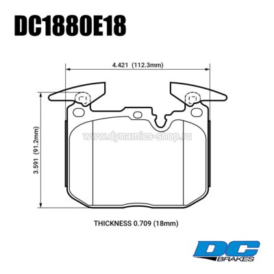 DC BRAKES DC1880E18 Pads RT.2 front for BMW M2 I M3 I M4 I BMW Performance Caliper DC BRAKES DC1880E18 Pads RT.2 front for BMW M2 I M3 I M4 I BMW Performance Caliper