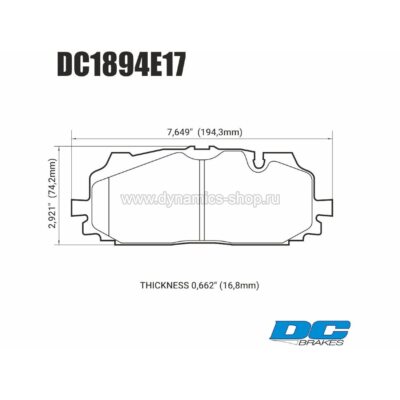 DC BRAKES DC1894E17 Колодки RT.2 передние для AUDI A4 I A5 I A6 I A7 Sportback I A8 I Q5 I Q7 I Q8, VOLKSWAGEN Touareg DC BRAKES DC1894E17 Колодки RT.2 передние для AUDI A4 I A5 I A6 I A7 Sportback I A8 I Q5 I Q7 I Q8, VOLKSWAGEN Touareg