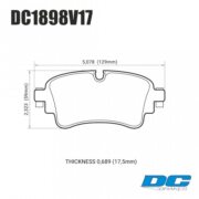 DC BRAKES DC1898V17 Колодки STR.S задние для AUDI A4 I A4 Allroad I A5 I A5 Sportback I A6 I A7 Sportback I A8 I Q5 I Q7