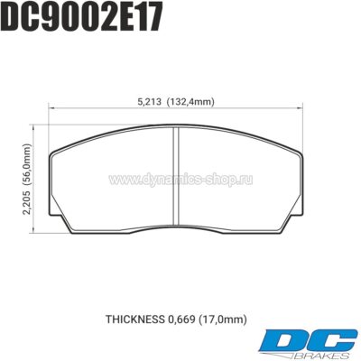 DC BRAKES DC9002E17 Pads RT.2 front for AP RACING CP5200 I PROMA TM 2.356, TM 2.332, TM 2.316 DC BRAKES DC9002E17 Pads RT.2 front for AP RACING CP5200 I PROMA TM 2.356, TM 2.332, TM 2.316