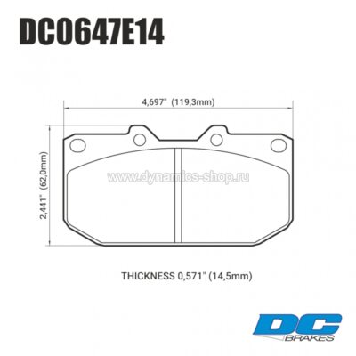 DC BRAKES DC0647E14 Pads RT.2 for SUBARU OEM 4POT SUMITOMO DC BRAKES DC0647E14 Pads RT.2 for SUBARU OEM 4POT SUMITOMO
