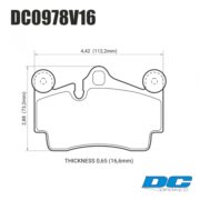 DC BRAKES DC0978V16 Колодки Street STR.S задние для PORSCHE Cayenne, AUDI Q7, VOLKSWAGEN Touareg