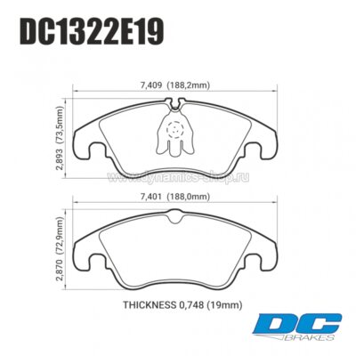 DC BRAKES DC1322E19 Тормозные колодки RT.2 для AUDI A4 I Q5 I S4 I S5 DC BRAKES DC1322E19 Тормозные колодки RT.2 для AUDI A4 I Q5 I S4 I S5