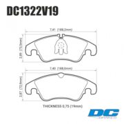 DC BRAKES DC1322V19 Колодки STR.S для AUDI A4 I Q5 I S4 I S5