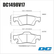 DC BRAKES DC1498V17 Колодки Street HD JEEP Grand Cherokee I SRT8, DODGE Durango