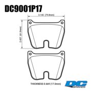 DC BRAKES DC9001P17 Колодки Street STR.S+ передние для FORD Focus I WRC specs, BREMBO I 8 Pistons WRC Tarmac  & Touring Car (Комплект 8 шт.)