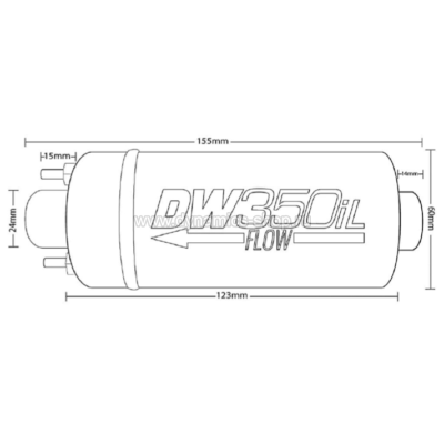 DEATSCHWERKS 9-350 Насос топливный DW350iL 350lph с кронштейнами для крепления DEATSCHWERKS 9-350 Насос топливный DW350iL 350lph с кронштейнами для крепления