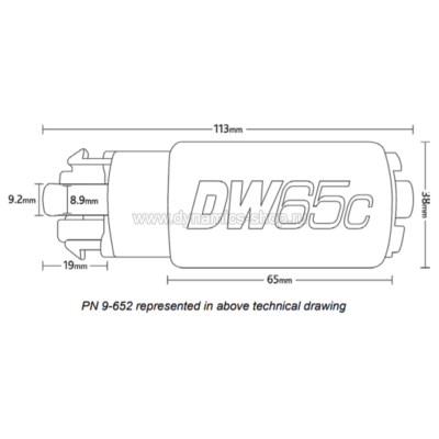 DEATSCHWERKS 9-651-1026 Насос топливный DW65C 265 л/ч с установочным комплектом DEATSCHWERKS 9-651-1026 Насос топливный DW65C 265 л/ч с установочным комплектом