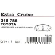 DIXCEL EC-315 786 Колодки Extra Cruise задние для TOYOTA Land Cruiser 300, LEXUS LX500d I LX600