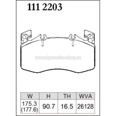 DIXCEL Z-111 2203 Колодки Z type передние для MERCEDES A-Класс I AMG A45 (W177) I AMG CLA 45 I AMG GLA 45 DIXCEL Z-111 2203 Колодки Z type передние для MERCEDES A-Класс I AMG A45 (W177) I AMG CLA 45 I AMG GLA 45