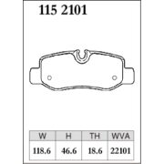 DIXCEL P-115 2101 Колодки Premium type задние для MERCEDES eVITO Van I Marco Polo I V-Класс I Vito