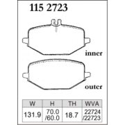 DIXCEL P-115 2723 Колодки Premium type задние для MERCEDES GLE (V167) I GLS (X167)