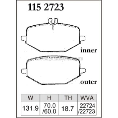 DIXCEL P-115 2723 Колодки Premium type задние для MERCEDES GLE (V167) I GLS (X167) DIXCEL P-115 2723 Колодки Premium type задние для MERCEDES GLE (V167) I GLS (X167)