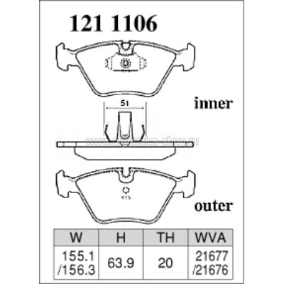 DIXCEL Z-121 1106 Колодки Z type передние для BMW M3 I M5 I Z3 I Z4 I X3, AUDI 80 I 90 I 100 DIXCEL Z-121 1106 Колодки Z type передние для BMW M3 I M5 I Z3 I Z4 I X3, AUDI 80 I 90 I 100
