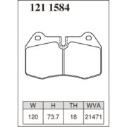DIXCEL ES-121 1584 Колодки Extra Speed передние для BMW 7 серии (E38) I 8 серии (E31)