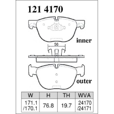 DIXCEL P-121 4170 Тормозные колодки Premium type передние для BMW X4 I X5 I X6 DIXCEL P-121 4170 Тормозные колодки Premium type передние для BMW X4 I X5 I X6
