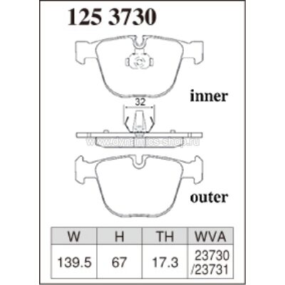 DIXCEL P-125 3730 Колодки Premium type задние для BMW 1 серии Coupe I M3 I 5 серии (E61) I 6 серии (E63) I 7 серии I X5 I X6 BENTLEY Arnage DIXCEL P-125 3730 Колодки Premium type задние для BMW 1 серии Coupe I M3 I 5 серии (E61) I 6 серии (E63) I 7 серии I X5 I X6 BENTLEY Arnage