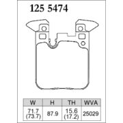 DIXCEL Z-125 5474 Колодки Z type задние для BMW M2 I M3 I M4