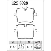DIXCEL M-125 8928 Колодки M type задние для BMW M5 (F90)