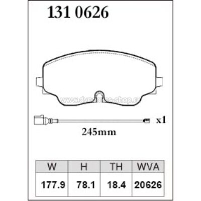 DIXCEL Z-131 0626 Колодки Z type передние для AUDI A3, VOLKSWAGEN Golf (VIII) (2.0 R), CUPRA Formentor (2.0) TSI 4Drive DIXCEL Z-131 0626 Колодки Z type передние для AUDI A3, VOLKSWAGEN Golf (VIII) (2.0 R), CUPRA Formentor (2.0) TSI 4Drive