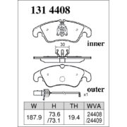 DIXCEL ES-131 4408 Колодки Extra Speed передние для AUDI A4 I Q5 I S4 I S5, FORD Focus RS