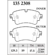DIXCEL ES-135 2308 Колодки Extra Speed задние для AUDI A4 I A4 Allroad I A5 I A5 Sportback I A6 I A7 Sportback I A8 I Q5 I Q7