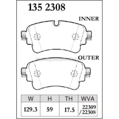 DIXCEL P-135 2308 Колодки Premium type задние для AUDI A4 I A4 Allroad I A5 I A5 Sportback I A6 I A7 Sportback I A8 I Q5 I Q7 DIXCEL P-135 2308 Колодки Premium type задние для AUDI A4 I A4 Allroad I A5 I A5 Sportback I A6 I A7 Sportback I A8 I Q5 I Q7