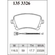 DIXCEL M-135 3326 Колодки M type задние для AUDI A6 I A8 I RS4 I RS6, VW Multivan, BENTLEY Continental
