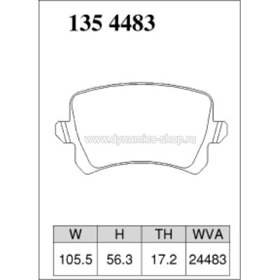 DIXCEL P-135 4483 Колодки Premium type задние для AUDI Q3, VOLKSWAGEN Golf GTI, SEAT Alhambra DIXCEL P-135 4483 Колодки Premium type задние для AUDI Q3, VOLKSWAGEN Golf GTI, SEAT Alhambra