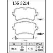 DIXCEL ES-135 5214 Колодки Extra Speed задние для PORSCHE Macan GTS I S, AUDI A6 I A7 I S8 I RS5 I RS7