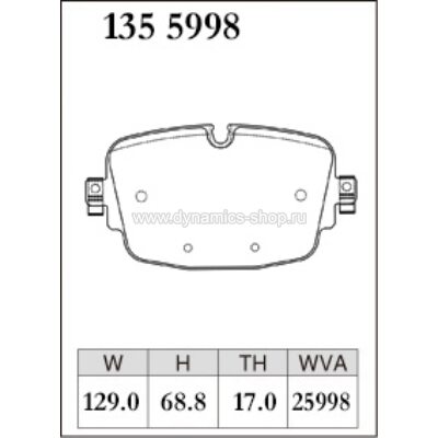 DIXCEL P-135 5998 Pads Premium type rear for AUDI A6 Allroad (C8) I A7 Sportback, BENTLEY Bentayga DIXCEL P-135 5998 Pads Premium type rear for AUDI A6 Allroad (C8) I A7 Sportback, BENTLEY Bentayga