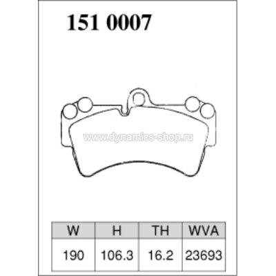DIXCEL P-151 0007 Pads Premium type front for PORSCHE Cayenne, AUDI Q7, VOLKSWAGEN Touareg DIXCEL P-151 0007 Pads Premium type front for PORSCHE Cayenne, AUDI Q7, VOLKSWAGEN Touareg