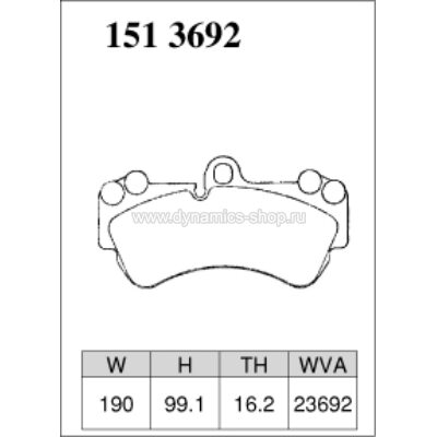 DIXCEL P-151 3692 Колодки Premium type передние для PORSCHE Cayenne, MERCEDES G-Класс, VOLKSWAGEN Touareg DIXCEL P-151 3692 Колодки Premium type передние для PORSCHE Cayenne, MERCEDES G-Класс, VOLKSWAGEN Touareg