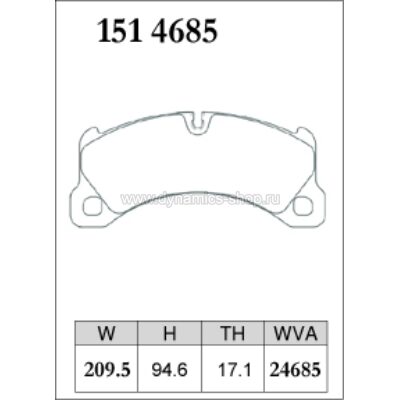 DIXCEL P-151 4685 Колодки Premium type передние для PORSCHE Cayenne (958) I Macan I Panamera DIXCEL P-151 4685 Колодки Premium type передние для PORSCHE Cayenne (958) I Macan I Panamera