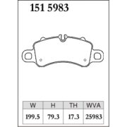 DIXCEL R01-151 5983 Колодки R01 type передние для PORSCHE 718 Boxster I 718 Cayman I 911 (991) I 911 Convertible I 911 Targa