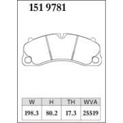 DIXCEL Z-151 9781 Колодки Z type передние для PORSCHE ポルシエ 911 (991) GT3 I 718 Cayman (982) GT4 ※8 (чугунный ротор)
