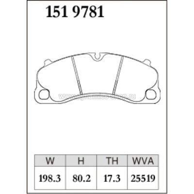 DIXCEL Z-151 9781 Колодки Z type передние для PORSCHE ポルシエ 911 (991) GT3 I 718 Cayman (982) GT4 ※8 (чугунный ротор) DIXCEL Z-151 9781 Колодки Z type передние для PORSCHE ポルシエ 911 (991) GT3 I 718 Cayman (982) GT4 ※8 (чугунный ротор)