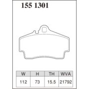 DIXCEL Z-155 1301 Колодки Z type задние для PORSCHE 911 I 996 I Targa (996 I 997) I Boxster I Cayman