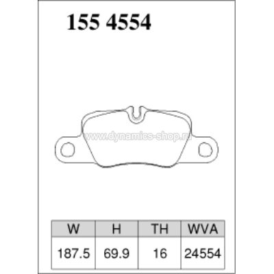 DIXCEL ES-155 4554 Колодки Extra Speed задние для PORSCHE 911 (991) Carrera S I Panamera DIXCEL ES-155 4554 Колодки Extra Speed задние для PORSCHE 911 (991) Carrera S I Panamera