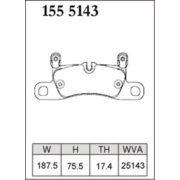 DIXCEL P-155 5143 Колодки Premium type задние для PORSCHE 718 Boxster (982) GTS (4.0) I Cayenne (9YA)