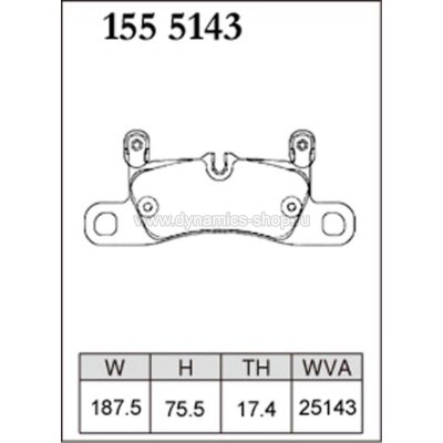 DIXCEL P-155 5143 Pads Premium type rear for PORSCHE 718 Boxster (982) GTS (4.0) I Cayenne (9YA) DIXCEL P-155 5143 Pads Premium type rear for PORSCHE 718 Boxster (982) GTS (4.0) I Cayenne (9YA)